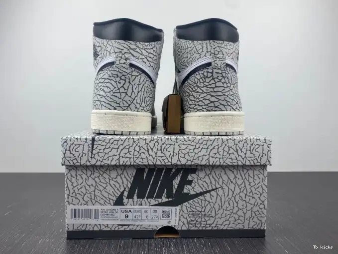 Rep TBK High Jordan White Air 1 OG DZ5485-052 Cement 0608